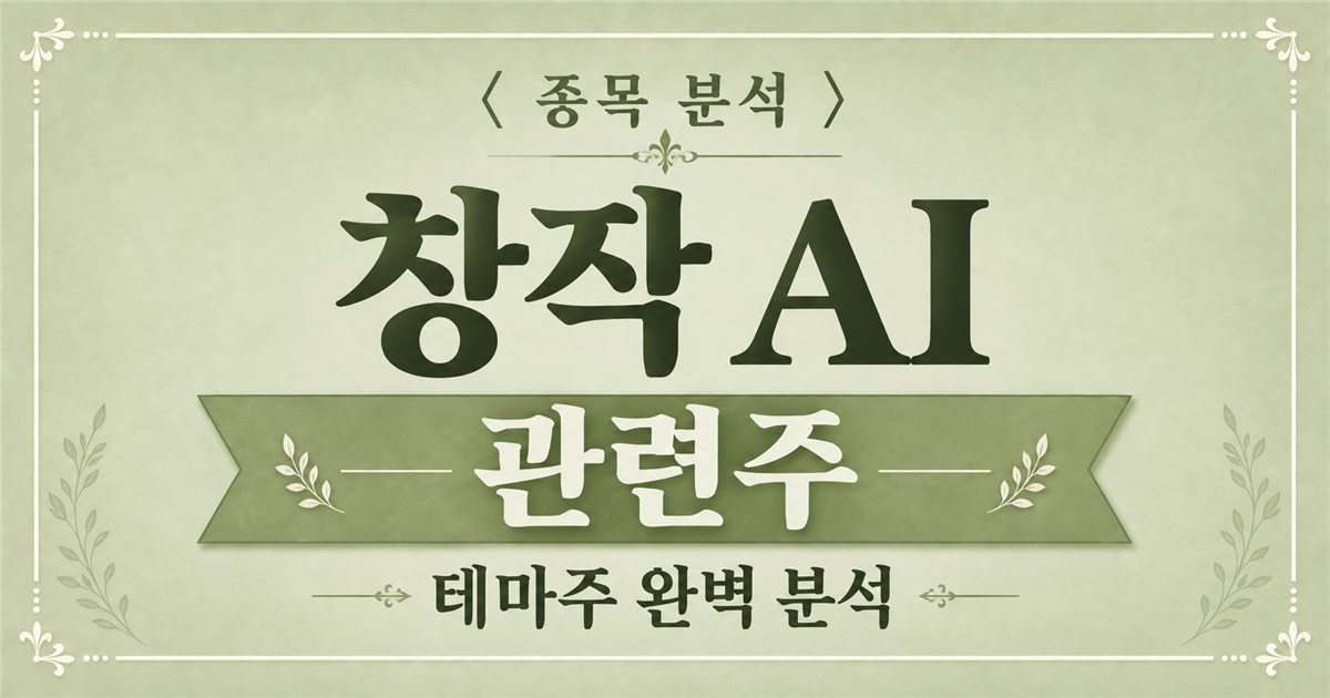 창작 AI 관련주 종목 분석 표지