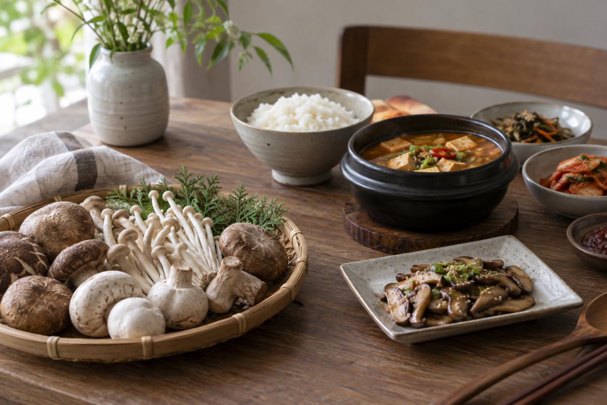 버섯을 활용한 건강한 식사: 표고, 느타리, 팽이 선택 및 손질과 보관 방법